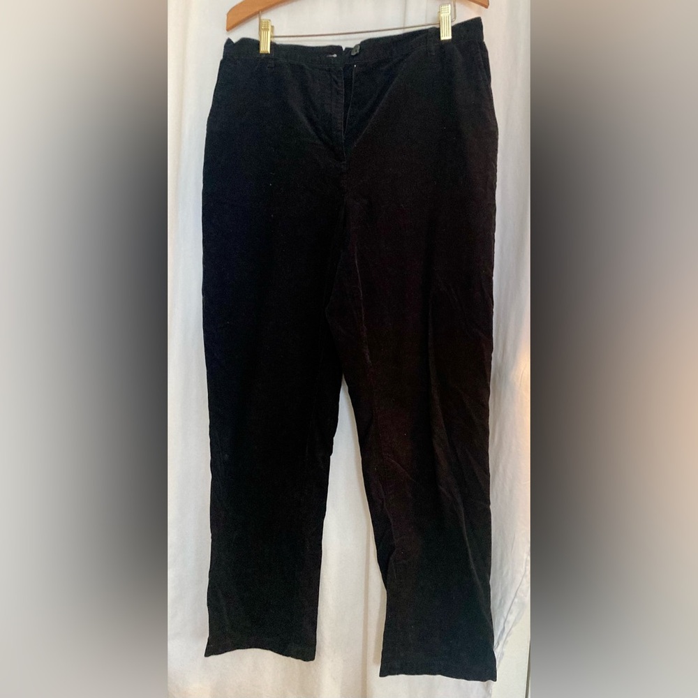 Lands' End Black Corduroy Pants Size 12